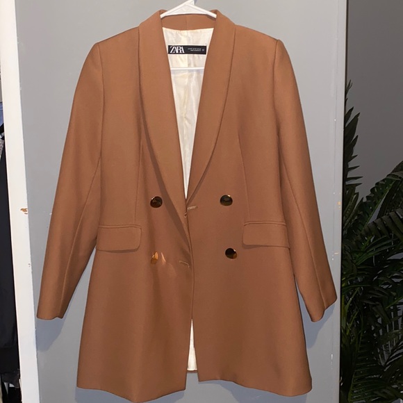 Brown Zara blazer coat/ Blazer Dress - Picture 2 of 12